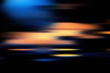 Abstract motion blur of glowing orange and yellow lights over a dark digital space, symbolizing speed, movement, and futuristic cyber inspired energy visuals.