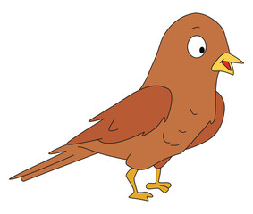  The bird is speaking cartoon