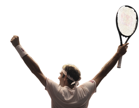 young woman playing badminton