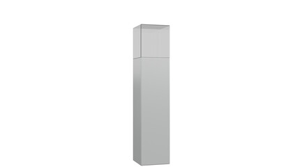 3D A simple tall gray freestanding podium with a flat top