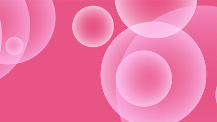 ピンクの背景にぼんやりとした白い丸い模様が重なる。