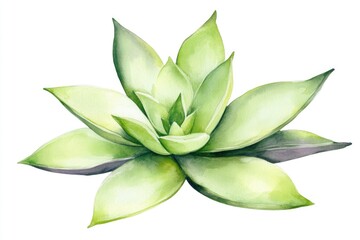Obraz premium Vibrant watercolor succulent plant isolated on white background