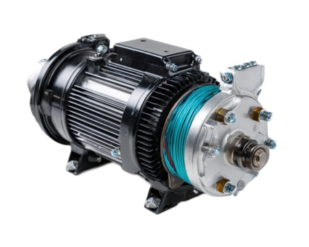 High-Performance Electric Motor with Detailed Components and Wiring for Engineering and Technology Applications