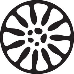 Abstract cell membrane silhouette in radial vector pattern for scientific and medical design.