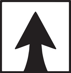 Geometric triangle silhouette pointing up inside minimal frame in clean vector style.