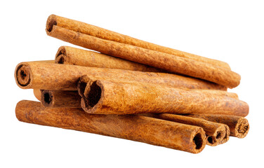 Harvesting aromatic cinnamon sticks kitchen food natural isolated on transparent background