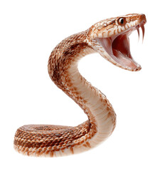 Captivating cobra displaying its fangs nature exhibit wildlife isolated on transparent background
