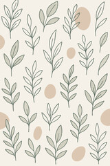 seamless pattern with leaves