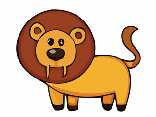 Vector of a lion cartoon