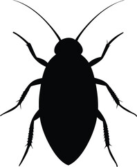Pest control cockroach silhouette graphic