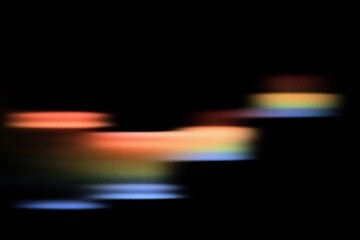 Dark digital abstract artwork with glowing orange and blue light streaks creating futuristic motion blur and cyber aesthetic.