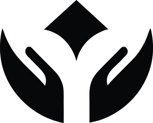 Black silhouettes of a man and woman in love icon vector design