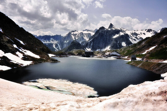 Great St Bernard Pass in the Swiss Alps, Switzerland