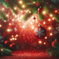 Glitter and snowflakes, New Year and Christmas celebrations. Holiday attributes, snowflakes and glitter.