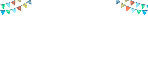 Celebrate with vibrant party banner bunting, perfect for birthdays, festivals, and special events that need a festive touch and a joyful, colorful decoration element