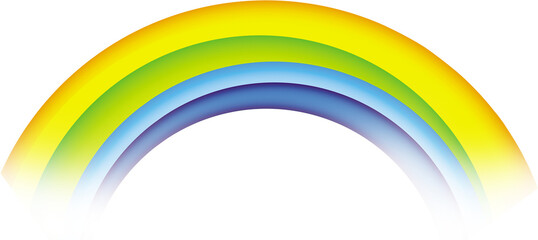 Obraz premium Vibrant rainbow arc with yellow, green, and blue hues, perfect for adding a touch of whimsy and optimism to your designs, conveying themes of hope, diversity, and colorful possibilities