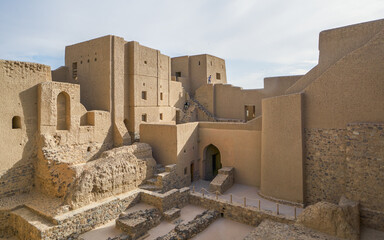 Ancient fortress walls bathed in warm sunlight