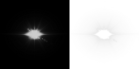 Bright light burst overlay on contrasting black and white backgrounds, creating a striking visual effect for design projects and enhancing creative compositions with dynamic illumination