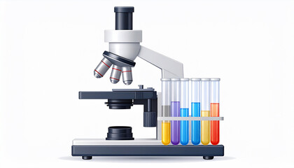 Microscope and Test Tubes