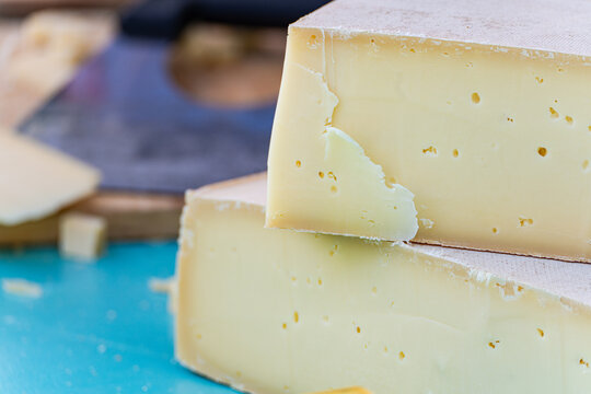 Close-up of a stack of Traditional Georgian sulguni cheese at a  street market, Georgia