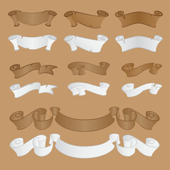 Set Ribbon label tag for copy space text sign vintage retro illustration design