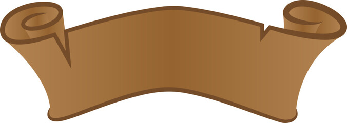 brown gradient Ribbon label tag for copy space text sign vintage retro illustration design