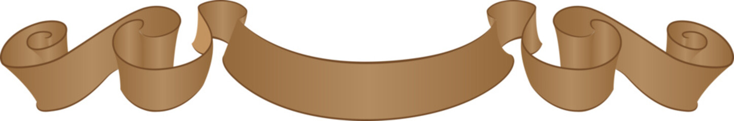 brown gradient Ribbon label tag for copy space text sign vintage retro illustration design