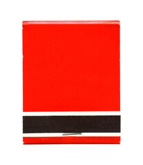 Vintage 1960s Old Blank Red Front Strike Matchbook Cover - Isolated on White - Mockup & Branding...
