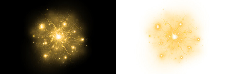 Dynamic PNG overlay featuring glowing lightning and electric arcs for stunning sci-fi and weather effects. © Виктория Проскурина