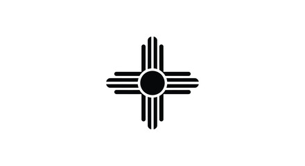 New mexico zia symbol flag iconic sun design bold geometric emblem patriotic american state symbolism silhouette