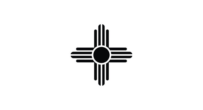 New mexico zia symbol flag iconic sun design bold geometric emblem patriotic american state symbolism silhouette