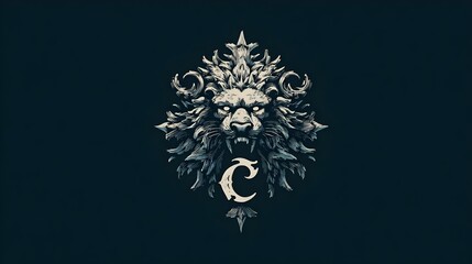Luxury lion logo with elegant linework on dark background, symbolizing strength, prestige, and creativity. Concept: Represents power and luxury &mdash; ideal for premium or elite brands.