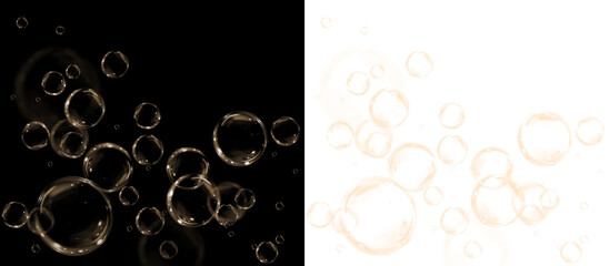 Explore this transparent PNG of floating bubbles; perfect for dreamy, water-themed designs and photo overlays.