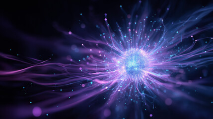 Naklejka premium Core Awakening: The Neural Network Pulse of Artificial Intelligence