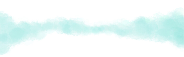淡い水色の水彩で描かれた絵の具が水に溶けるようなライン素材のイラスト