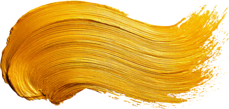 Vibrant gold brushstroke reveals luxurious shimmering texture black. Artistic and opulent
