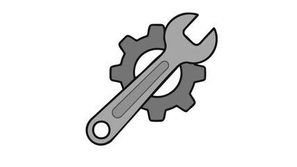 Gray wrench and gear icon representing mechanical tools and system settings.