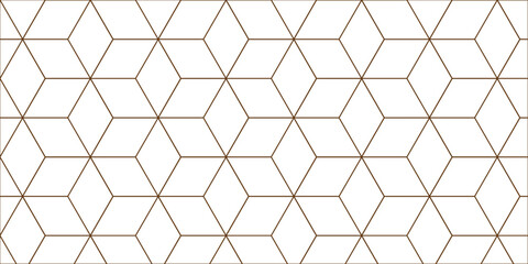 Fototapeta premium abstract geometric cube honeycomb emboss hexagon seamless pattern background.