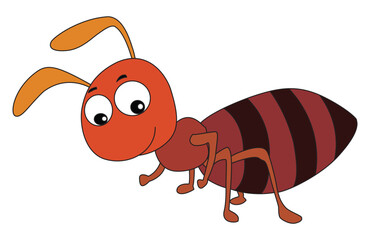 Tiny Ant Crawls Across Ground