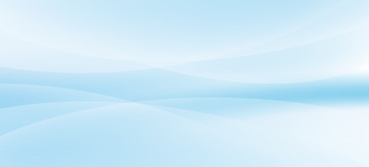 Soft abstract background featuring flowing wave patterns in a gradient of light blue tones, creating a calm and modern design