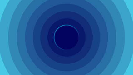 Blue Concentric Circles Abstract Gradient Background