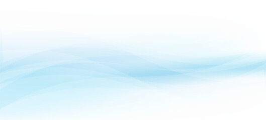 Soft abstract background featuring flowing wave patterns in a gradient of light blue tones, creating a calm and modern design