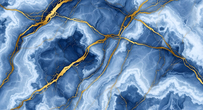 striking blue agate-style marble with swirling bands and metallic gold veins, perfect for statement interiors, luxury packaging, digital backgrounds, and elegant branding applications

