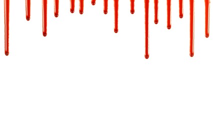 Blood Splash in Freeze Motion . Isolated on White Background