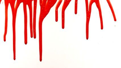Blood Splash in Freeze Motion . Isolated on White Background
