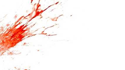 Blood Splash in Freeze Motion . Isolated on White Background