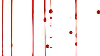 Blood Splash in Freeze Motion . Isolated on White Background
