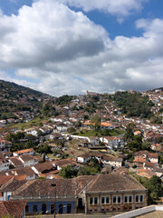 Obraz premium Panoramic view of Ouro Preto historic center, Brazil