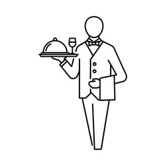 waiter with tray