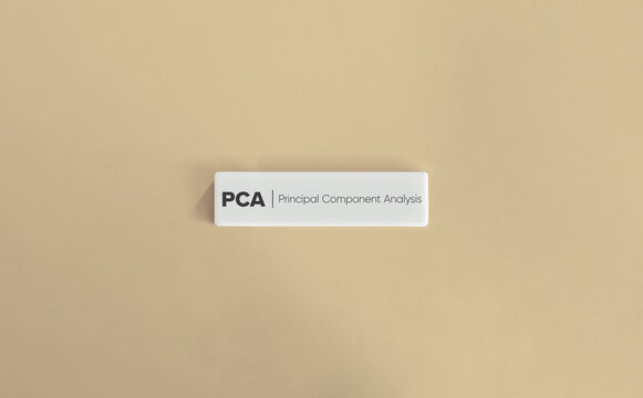 Principal Component Analysis PCA Concept on White Tile over Beige Background &ndash; Minimalist Design Representing Data Science, Machine Learning, and Statistical Analysis